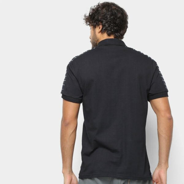 Camisa Polo Burn Detalhe Bordado Masculina - Preto 01 - Image 3